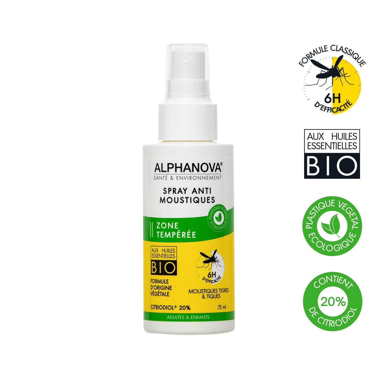 Alphanova Santé & Environnement Organic Anti-Mosquito Spray (75ml)