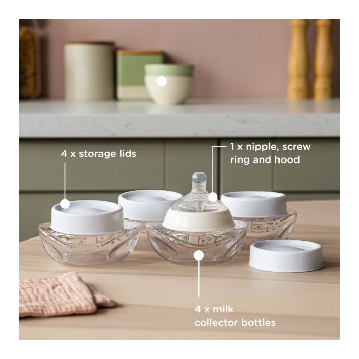 Portable Electric Breast Pump & Milk Collector Bottles