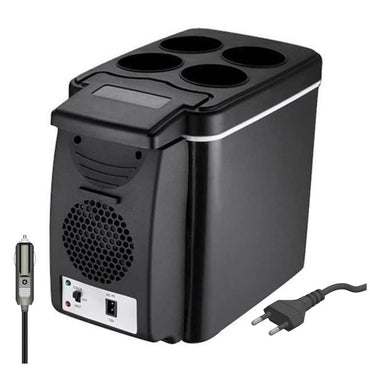 Mini Fridge for Car, with Cooler and Warmer, 6 Liter Capacity with 12V Car Charger & Plug