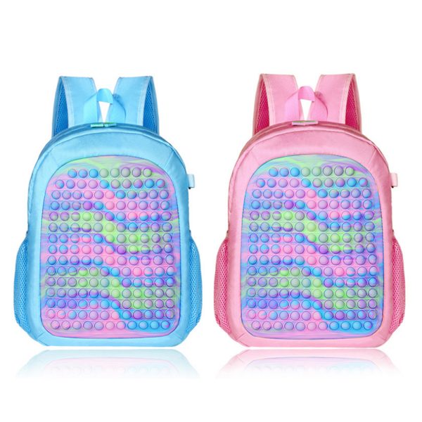 Pop It Fidget Toys Camouflage Backpack Silicone
