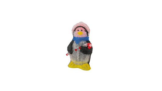 Christmas outdoor lighted penguin figure