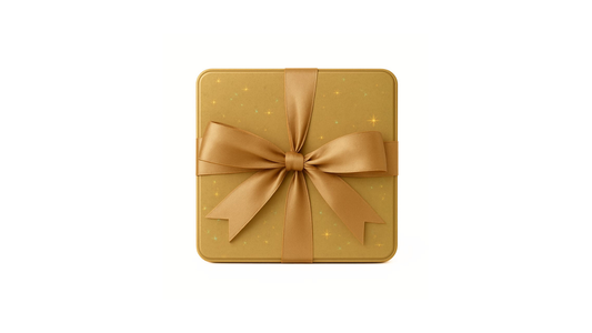 Christmas golden gift box