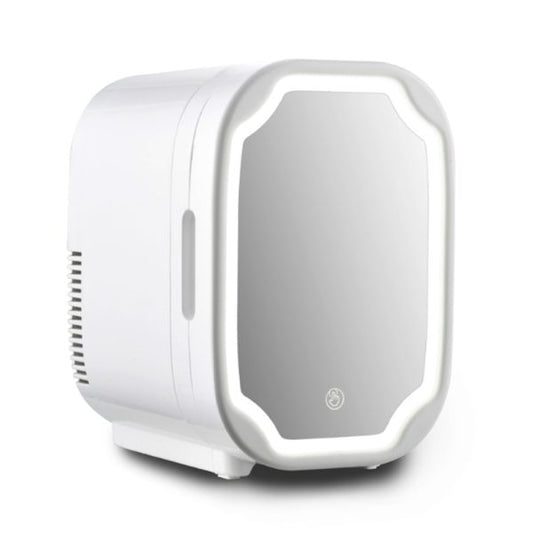 Mirror Refrigerator with Led Three Level Adjustable Light, 6 Liter Capacity