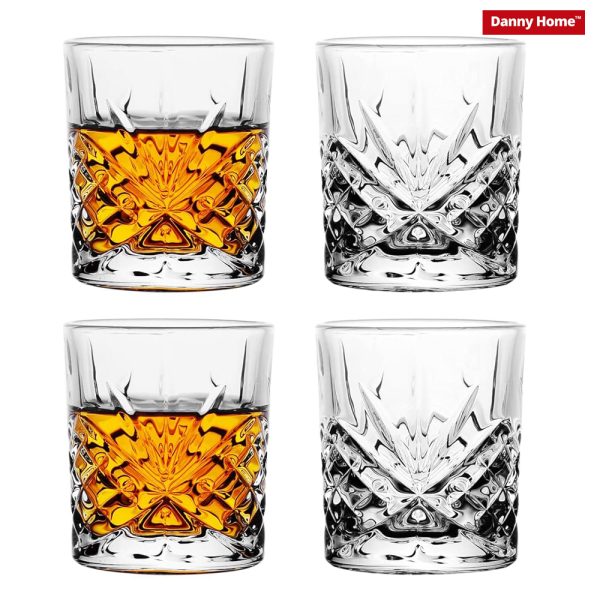 Elegant Glass Cups (4 pcs)