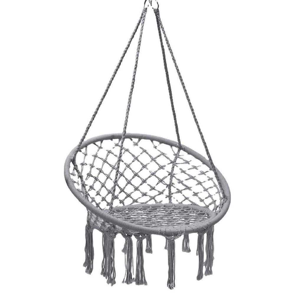 Cotton Hammock Hanging Chair Swings Comfortable Sturdy Knitted For Living Room & Patio