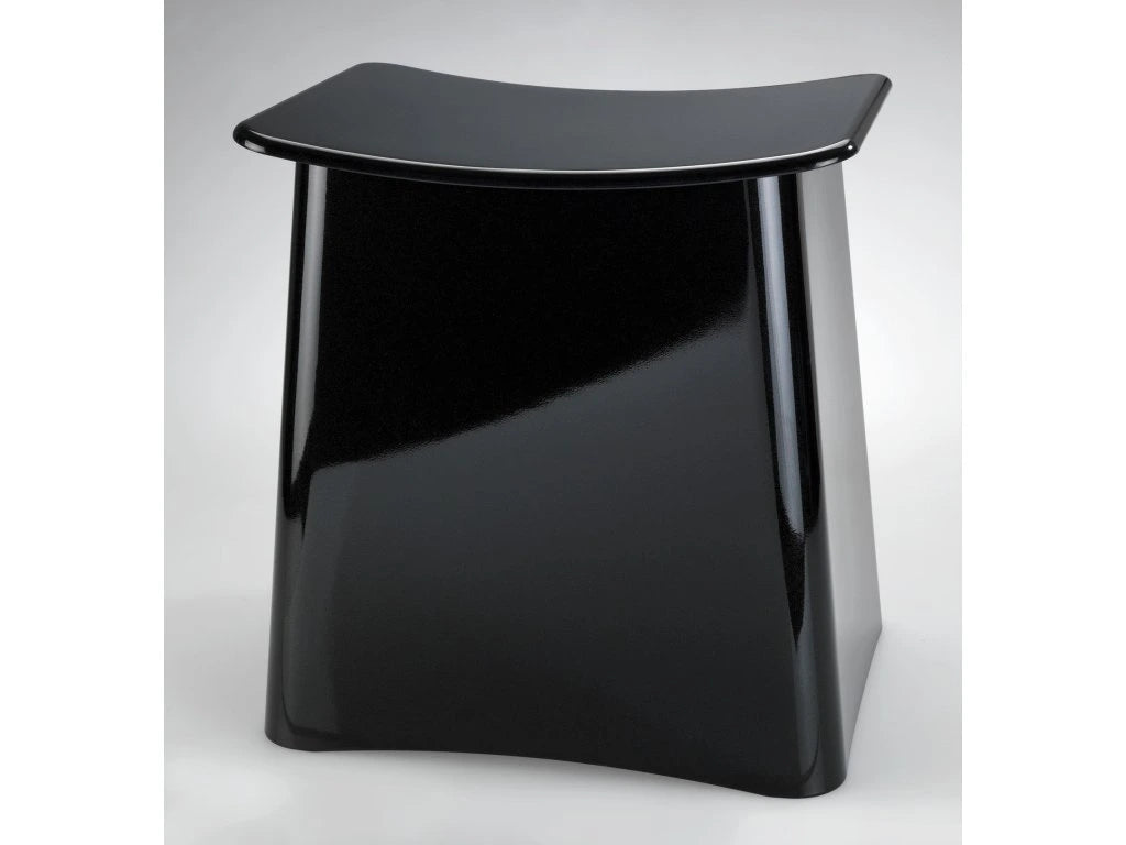 Bathroom stool with laundry storage PLUS, black By Wenko.de