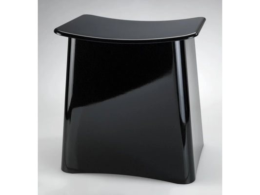 Bathroom stool with laundry storage PLUS, black By Wenko.de