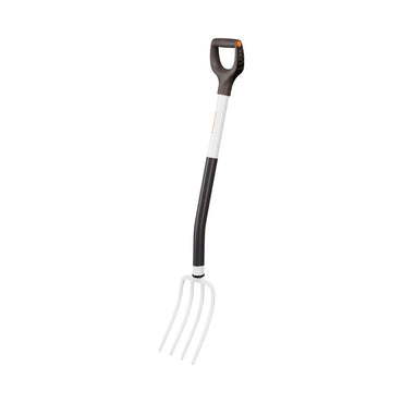 Curved Light Gardening White Fork by Fiskars