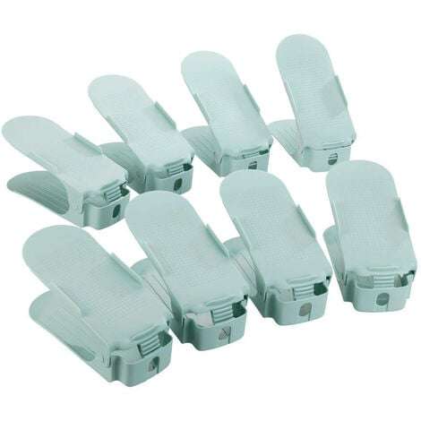 Shoe stacker height adjustable pastel green set of 8 (By Wenko)