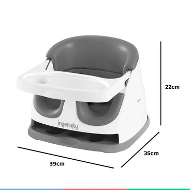 Baby Base 2-in-1 Seat Slate Booster Feeding Seat