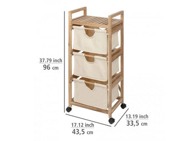Laundry/Kitchen Trolley Acina with 3 drawer by Wenko-Germany
