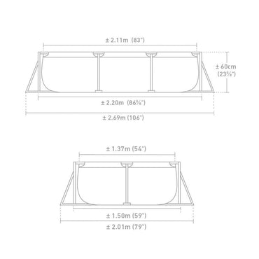 Intex rectangular swimming pool