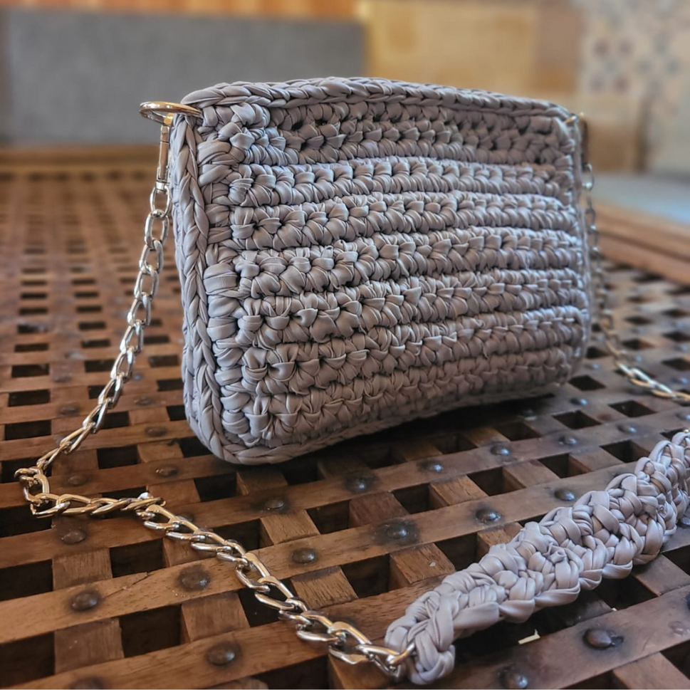 Mini Clutch Metallic Crochet Bag