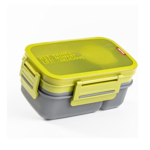 Lunch Box with Cutlery Set 6-Compartments (1700 ml)