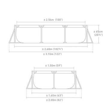 Intex Metal Frame Junior Rectangular Pool