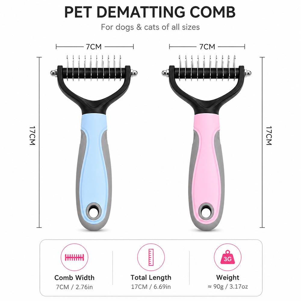 Pet Dematting Comb & Grooming Rake