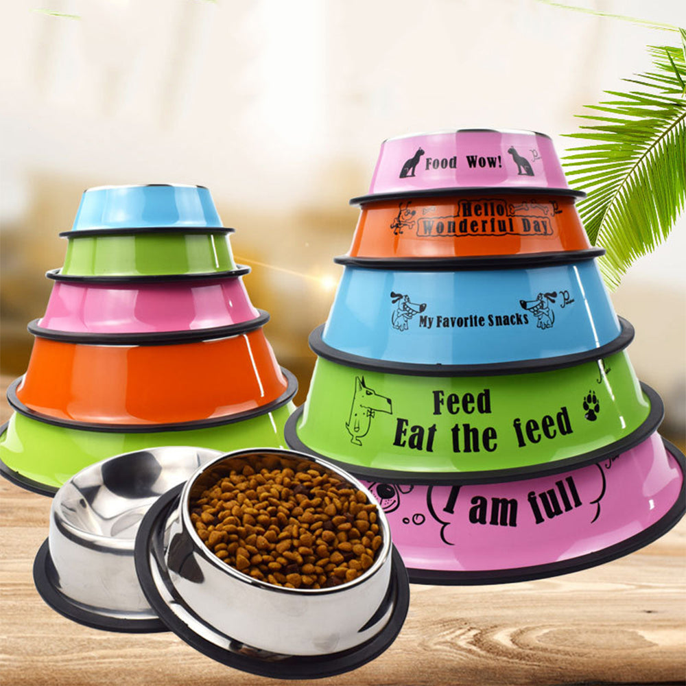 Stainless Steel Colored Pet Bowl 30cm MB1123C