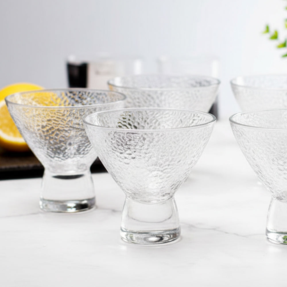 Danny Home 4-Pcs Glass Dessert Bowls Ice Cream 180ml