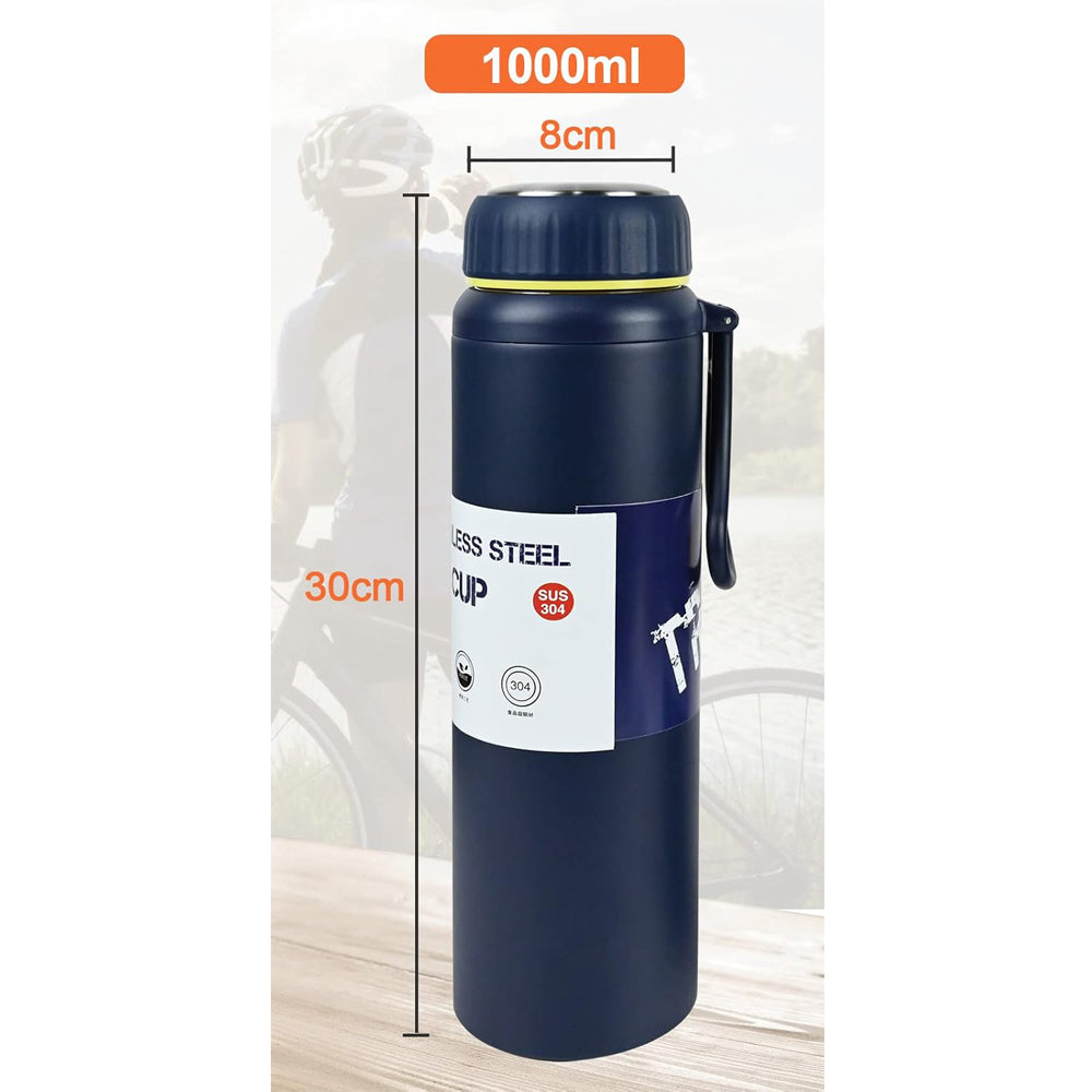 1000-ml Thermos Bottles Stainless Steel Leak-Proof Bottle for Hot and Cold Drinks