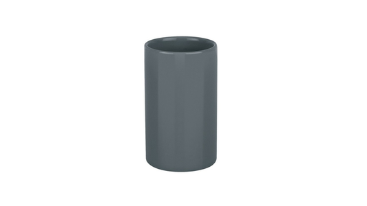 Ceramic Tumbler Dark Gray Tube by Spirella