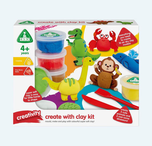 Elc Create With Clay Kit Animals And Dinosaurs
