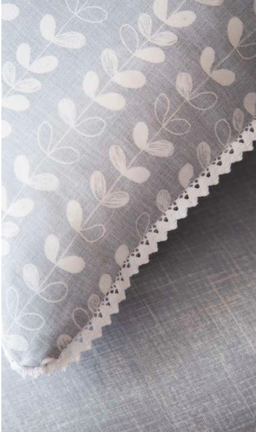 DOUBLE CREPE DUVET COVER SET NANCY GREY