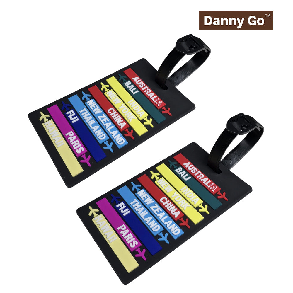 Danny Go Luggage Tag Set – 2 Pieces Black