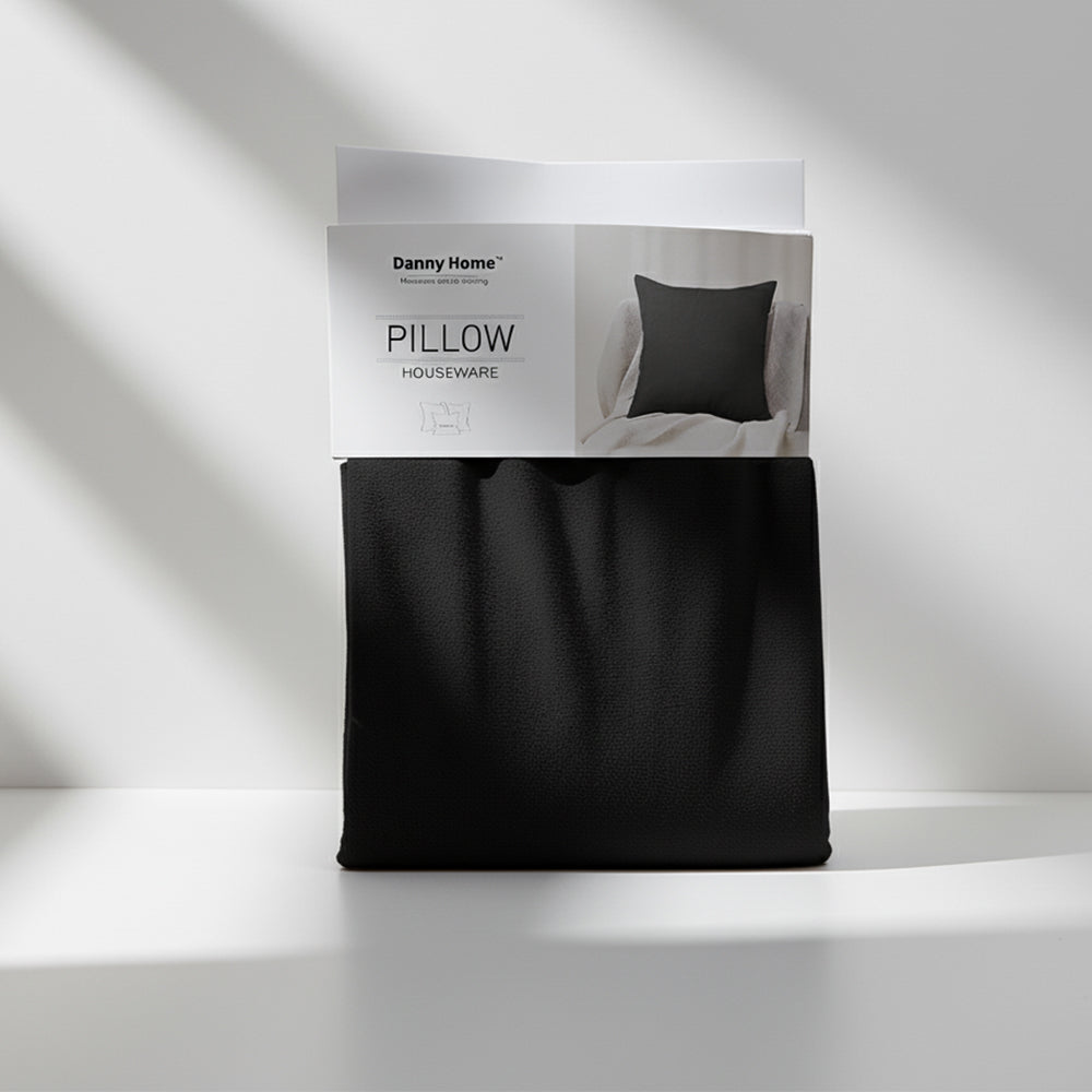Danny Home Velvet Fabric Cushion – Black 50x50cm
