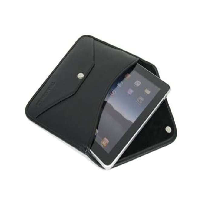 COOL BANANAS ENVELOPE LEATHER LAPTOP BAG, BLACK