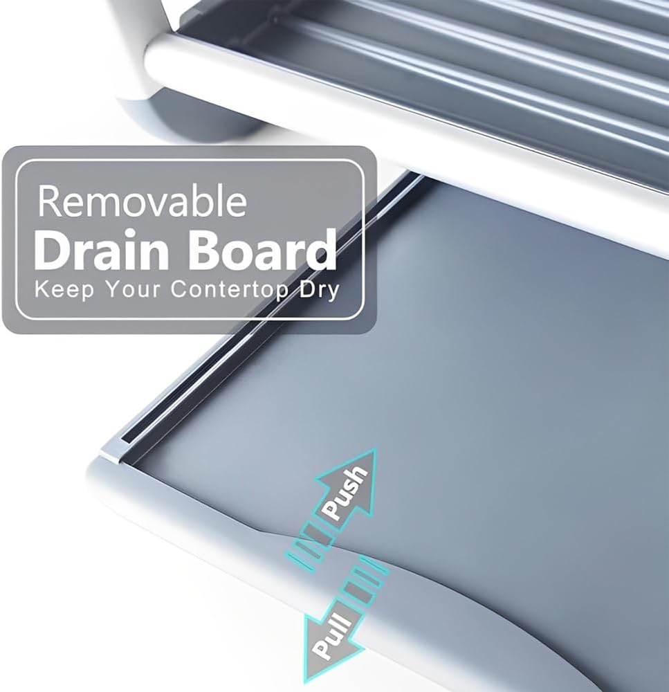 Binca Aluminum 3-Tier Dish Drying Rack 61-cm ( Silver )