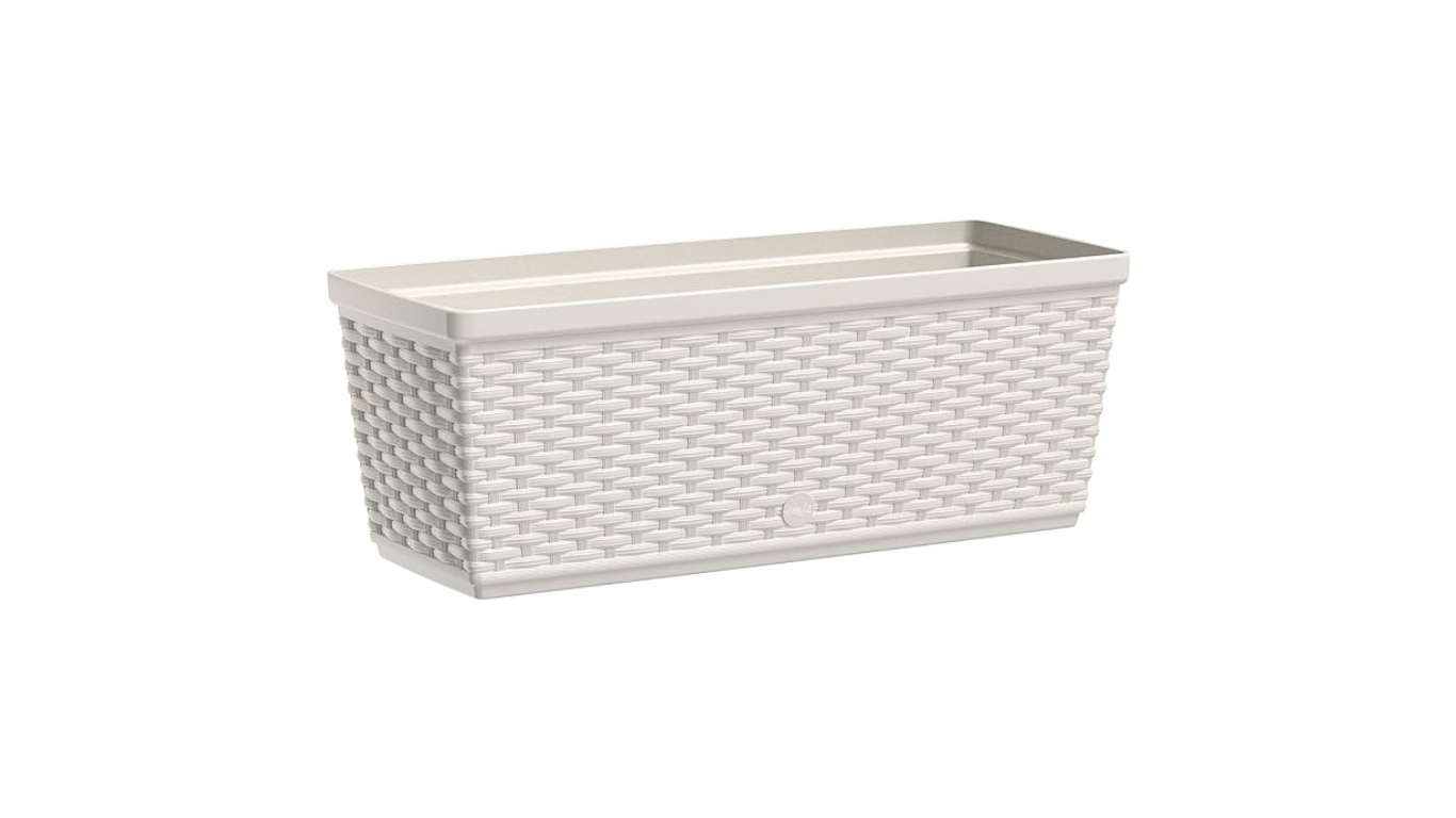 Emsa 515021- Casa Mesh Flower Pot-self-watering system - White