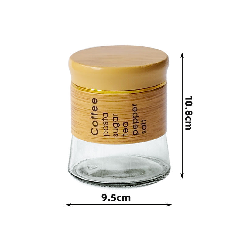 Bamboo Spice Rack Set with 6 Glass Jars Plastic Lid – 400 #CB-TWJ36