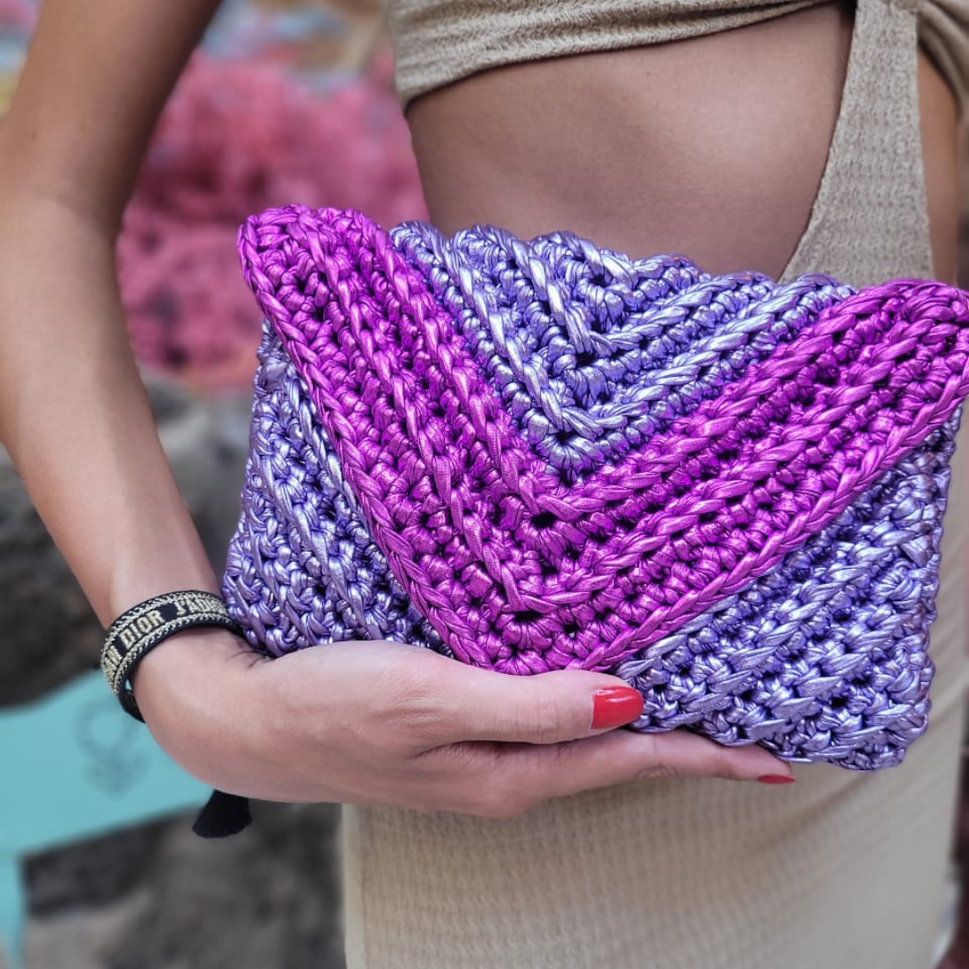 Envelope Crochet Clutch Bag