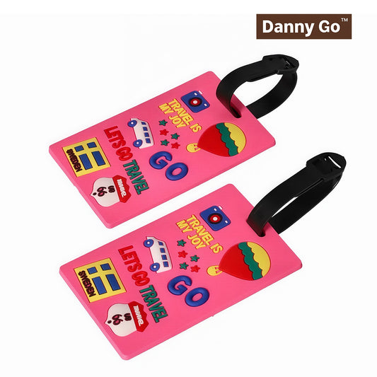 Danny Go Luggage Tag Set – 2 Pieces Pink