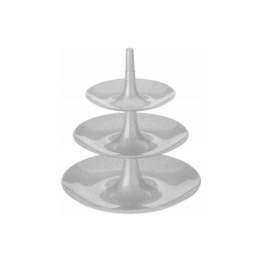 Koziol L 3-Tier Babell Cake Stand – Versatile Serving Platter in Taupe