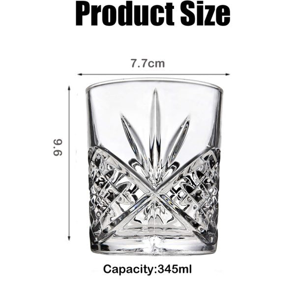 Elegant Glass Cups (4 pcs)