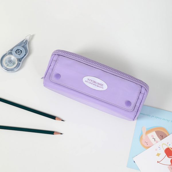 Large Foldable Pencil Case Double Compartments