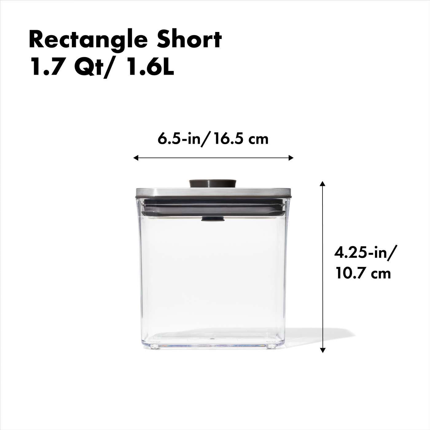 Steel Pop Container Rectangle Short by OXO