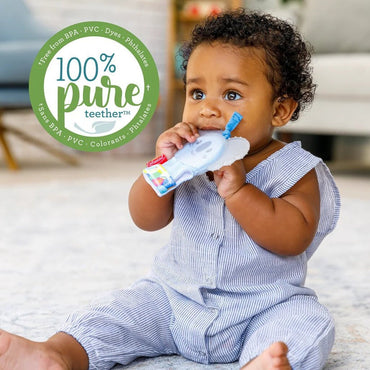 Infantino Crystal Clear Play & Teethe Mitten - Soothe Sore Gums with Fun