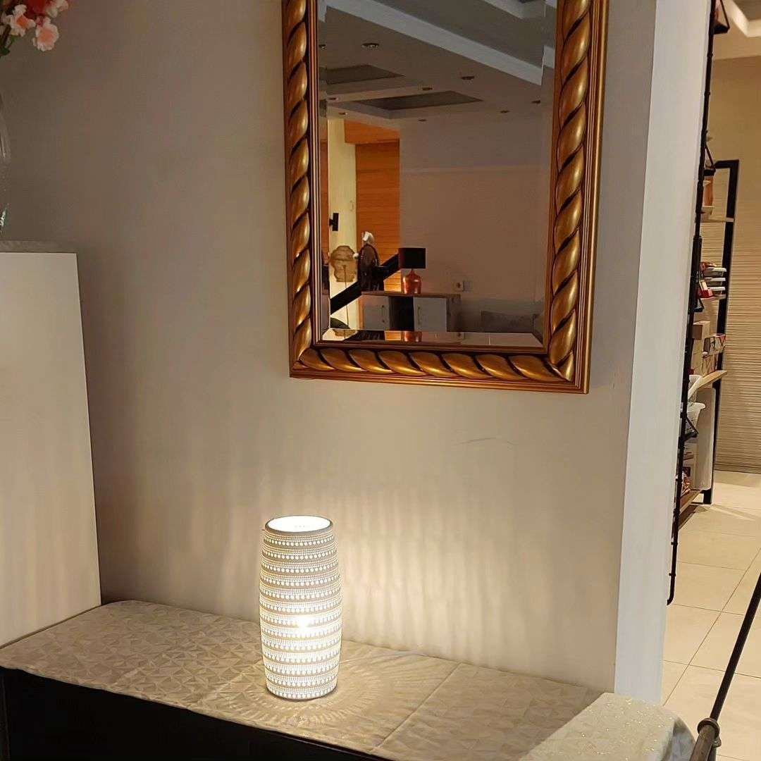 Nino Germany Mid-Century Clay Iso Light Table Lamp
