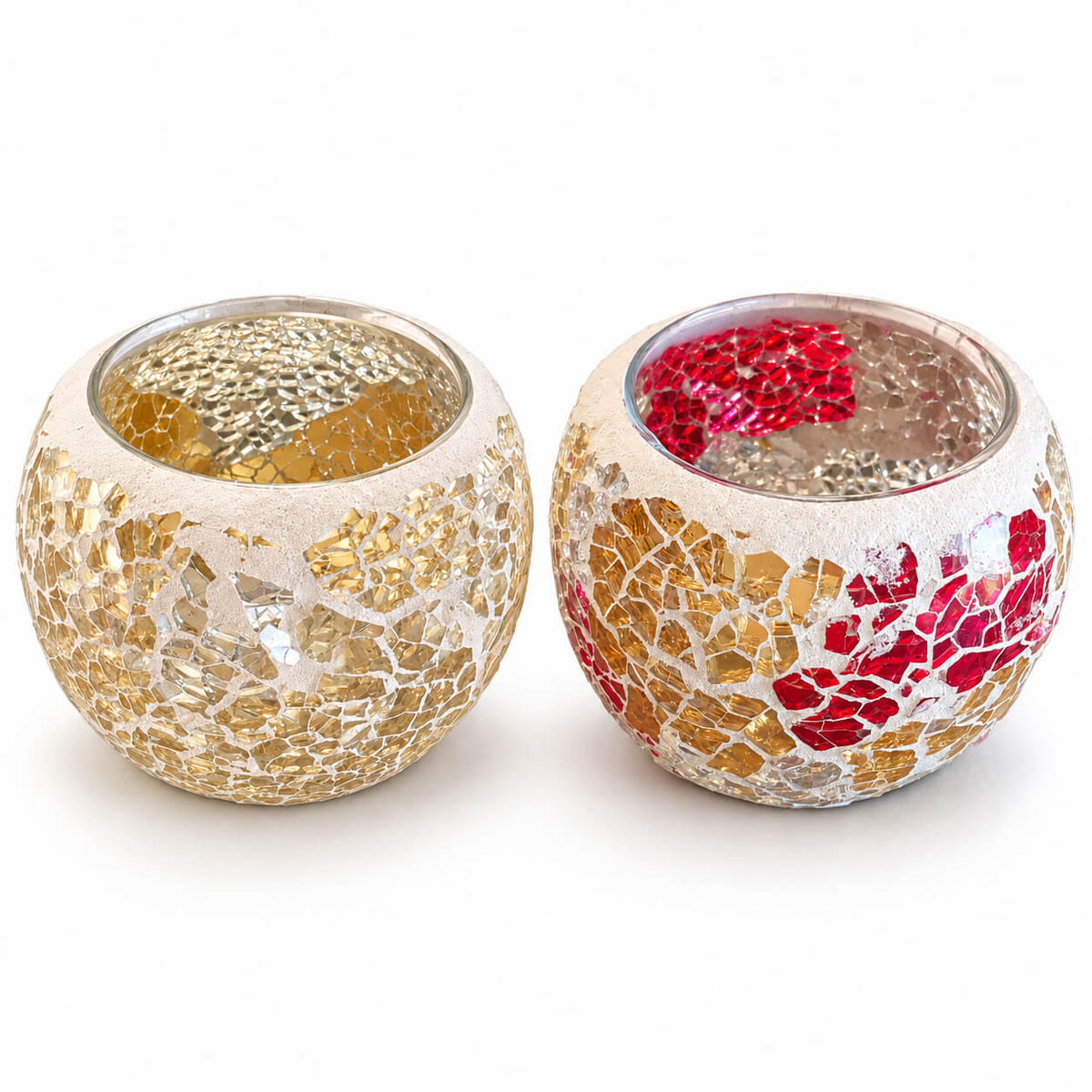 Mosaic Glass Tealight Candle Holder