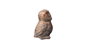 Ceramic Owl Christmas Decoration Rose Gold