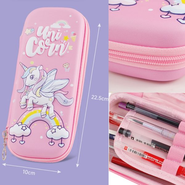 3D Rainbow Unicorn Pencil Case 6650