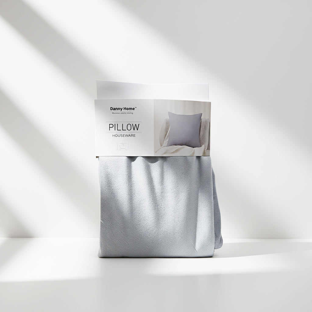 Danny Home Velvet Fabric Cushion – Light Grey 50x50cm