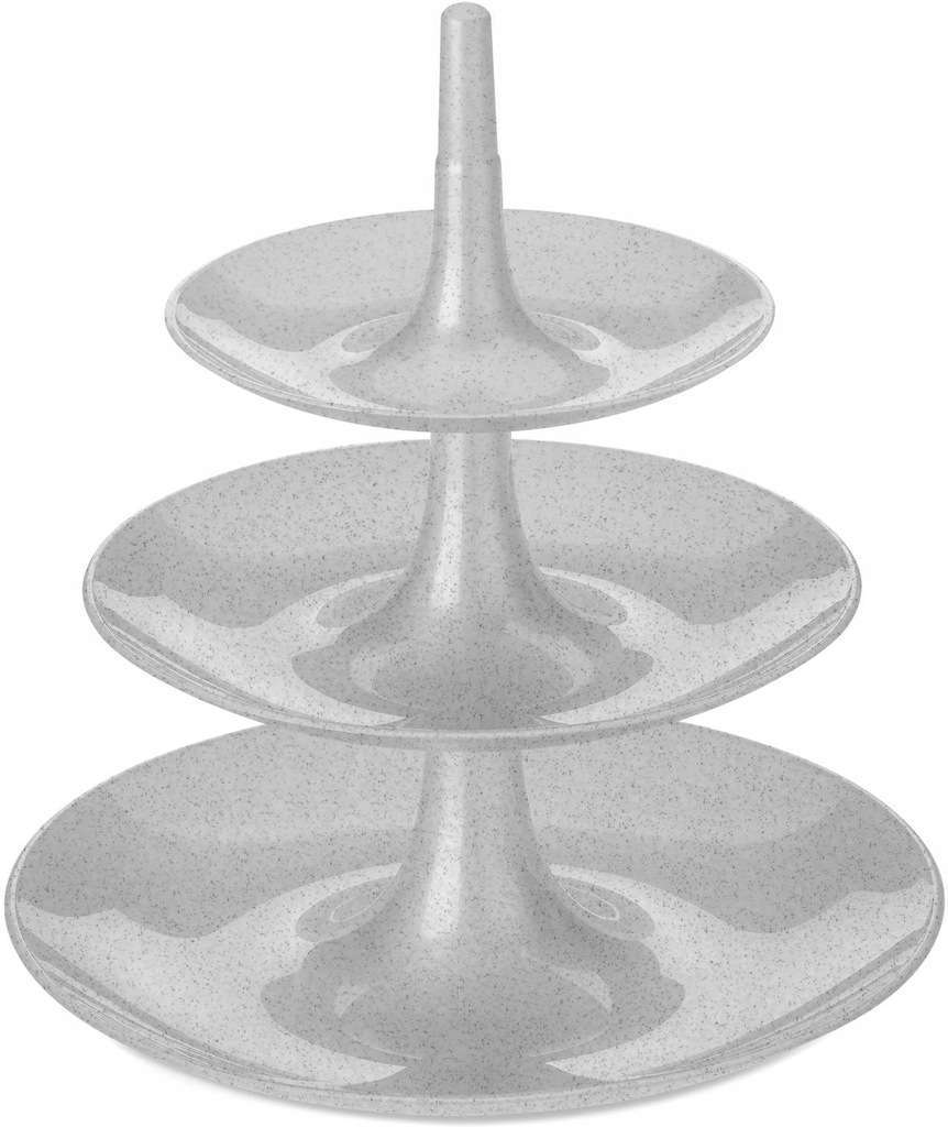 Koziol L 3-Tier Babell Cake Stand – Versatile Serving Platter in Taupe