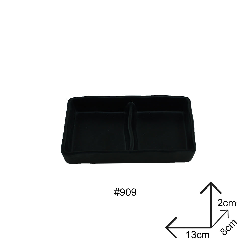 Sauce Dip Plate Black Melamine Dinnerware