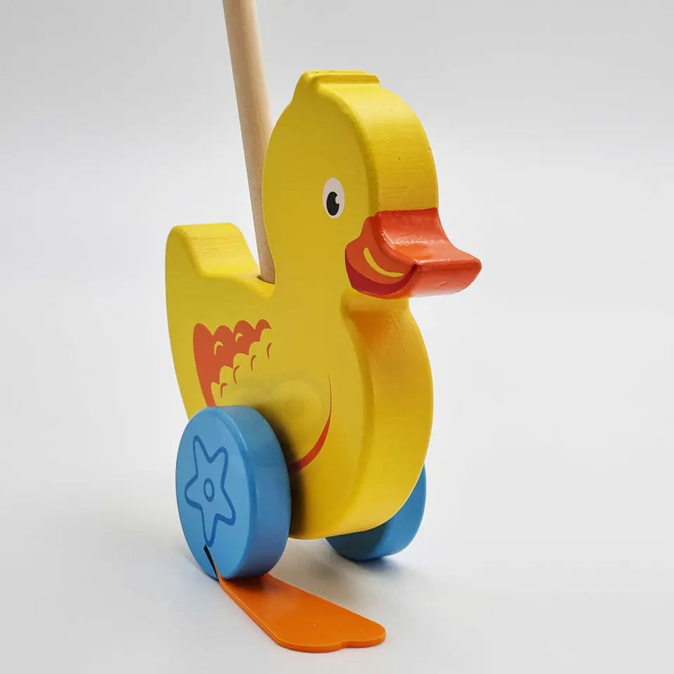 Wooden Push Toy Duck