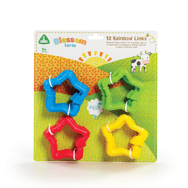 Elc Blossom Farm 12 Rainbow Links Baby Toy