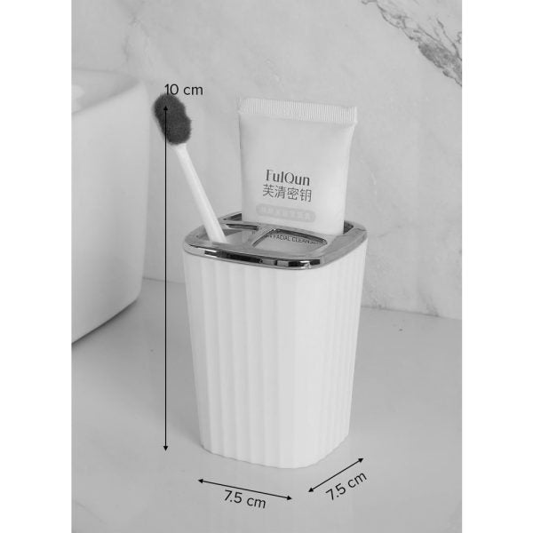 Luxurious 6-Pieces Bathroom Accessories Set With Silver Accents