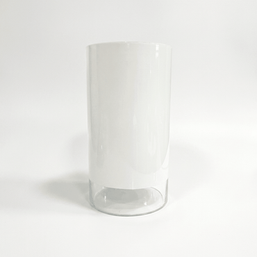 Modern White Glass Cylindrical Table Lamp